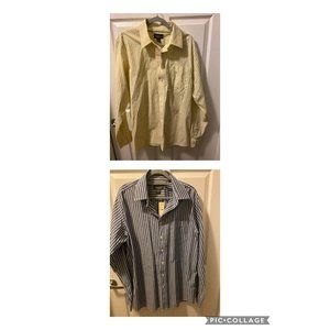2 NEW EDDIE BAUER SHIRT LARGE TALL LONG SLEEVES